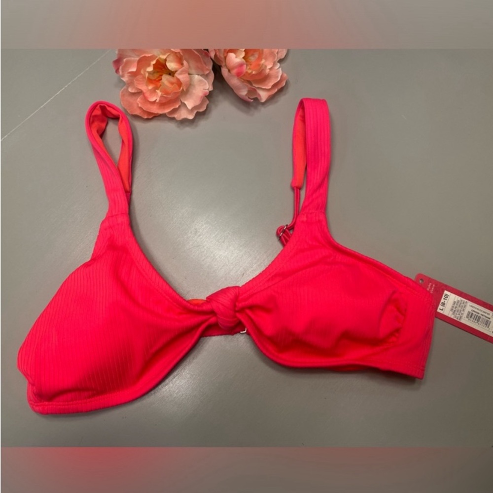 XHILARATION Coral Knot Style Bikini Top